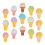 108Pièces Ensemble Mini Cônes Glace Résine Assortis Pour Déco 2
