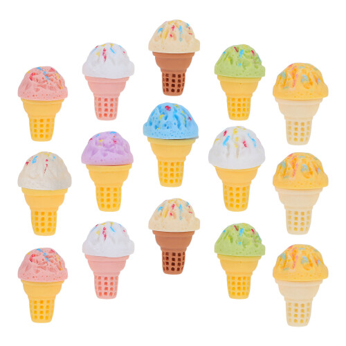 108Pièces Ensemble Mini Cônes Glace Résine Assortis Pour Déco 1