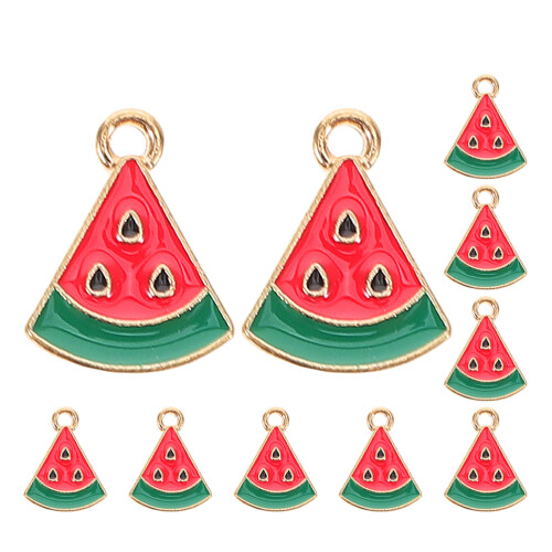 30Pièces Pendentifs Pastèque Mini Alliage Pour Décoration 1