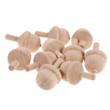 40Pièces Jouets Toupies En Bois Solide DIY Jeux Éducatifs Pour Enfants