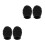 4Pièces Embouts Silicone Baguettes Mute Protection Durable Noir 5