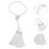 10Pcs White Curtain Tiebacks Decorative Tassel Holdbacks for Drapes 10