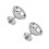 2Pcs Silver Stainless Steel Multi-Use Footed Dessert Bowls 2