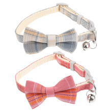 4Pièces Colliers Pour Animaux Avec Cloche Nœud Colorés