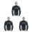 3Pièces Blouson Noir Résistant Et Pour Toute 9