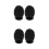 4Pièces Embouts Silicone Baguettes Mute Protection Durable Noir 8
