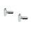 2Pièces Thermomètre Douche LED Argent Rotation 360 Batterie 4