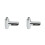 2Pièces Thermomètre Douche LED Argent Rotation 360 Batterie 9