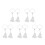 10Pcs White Curtain Tiebacks Decorative Tassel Holdbacks for Drapes 4