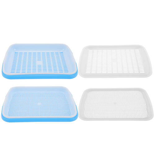 2Ensembles Plateaux Germination Multifonctionnels Plastique Bleu