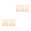 12Pièces Boucles De Serrage Orange Nylon Pour Charge Et 4