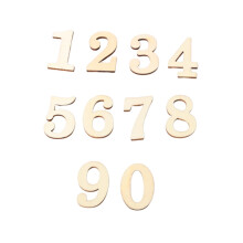 30Pièces En Bois Beige Pour Scrapbooking