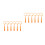 12Pièces Boucles De Serrage Orange Nylon Pour Charge Et 6