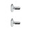 2Pièces Thermomètre Douche LED Argent Rotation 360 Batterie 5