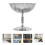 2Pcs Silver Stainless Steel Multi-Use Footed Dessert Bowls 8