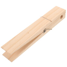 2Pcs Beige Wood Clothes Pins Jumbo Towel Clips for Laundry & Kitchen