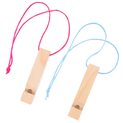 4Pièces Sifflets Bois Musical DIY Enfants Jeu Découverte 2