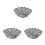 3Pcs Silicone Fishing Net Replacement Bag Black Durable Foldable Mesh 8