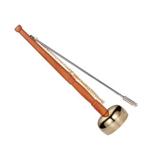 2Pièces Instrument Percussion Bouddhiste Cuivre Bois Son Clair Et Doux