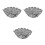 3Pcs Silicone Fishing Net Replacement Bag Black Durable Foldable Mesh 6