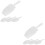 8Pcs White Plastic Ice Scoop Handy Spoon for Home 6