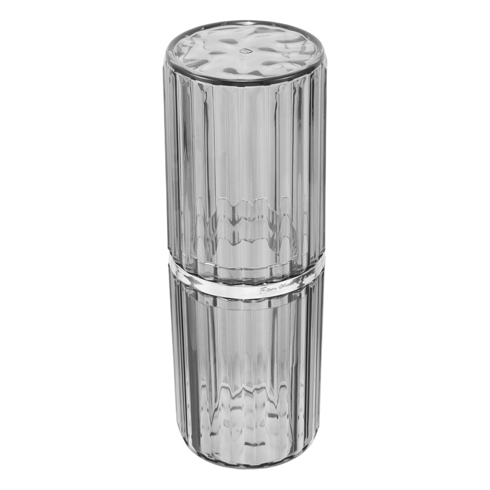 Totority Dark/Grey 5Pcs Compact Portable Toothbrush Holder Plastic Travel Case