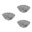 3Pcs Silicone Fishing Net Replacement Bag Black Durable Foldable Mesh 5