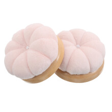 8Stk Portables Kürbis-Pinnkissen, Rosa, Nadelhalter Holz Für