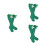3Paare Gemütliche Grüne Kniestrümpfe Polyester Kinder Party St Patrick 5
