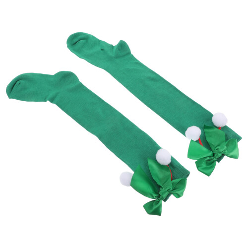 3Paare Gemütliche Grüne Kniestrümpfe Polyester Kinder Party St Patrick 2