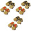 6Paare Mini Holzclogs Puppendeko Zubehör 5
