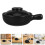 2Stk Schwarzer Tontopf Mit Deckel Für Gesundes 9