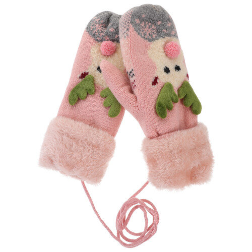 2Paare Kuschelige - Kunstlammwolle in Pink