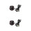 2Pcs Black Mini Clock with Night Glow for Dashboard Decor 8