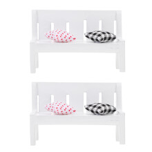 4Ensembles Mini Banc En Bois Pour Décor Maison