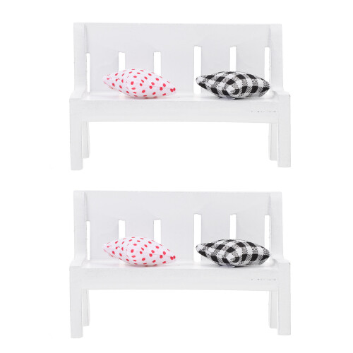 4Ensembles Mini Banc En Bois Pour Décor Maison