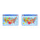 2Pièces Carte Des États- Laminée Éducative Décor Intérieur 6