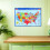 2Pièces Carte Des États- Laminée Éducative Décor Intérieur 5