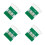 4Pièces Bouton D'arrêt D'urgence Vert Couvercle Plastique Durable 9