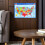 2Pièces Carte Des États- Laminée Éducative Décor Intérieur 4