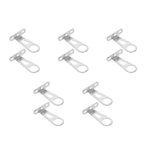 10Pièces Fixation Lumière Argenté Compatible Vélos 2