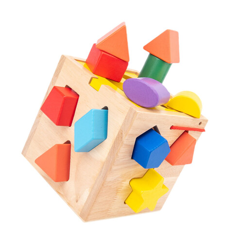 2Ensembles Blocs Éducatifs En Bois Boîte De Rangement Beige 1