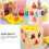 2Ensembles Blocs Éducatifs En Bois Boîte De Rangement Beige 9