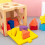 2Ensembles Blocs Éducatifs En Bois Boîte De Rangement Beige 6