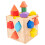 2Ensembles Blocs Éducatifs En Bois Boîte De Rangement Beige 1