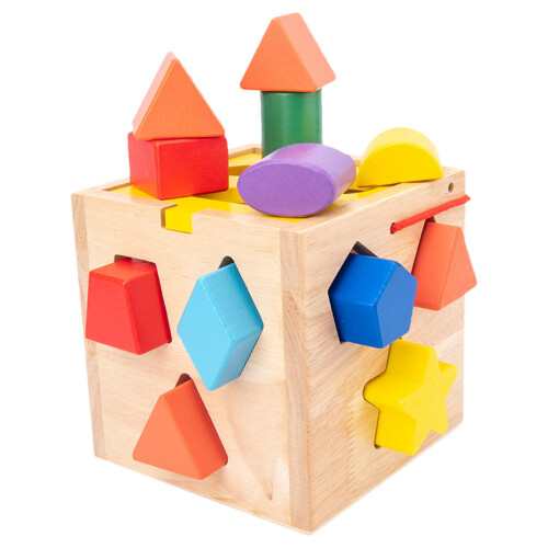 2Ensembles Blocs Éducatifs En Bois Boîte De Rangement Beige