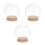 3Pièces Dome Verre Transparent Pour Vitrine Ornements 8