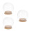 3Pièces Dome Verre Transparent Pour Vitrine Ornements 5