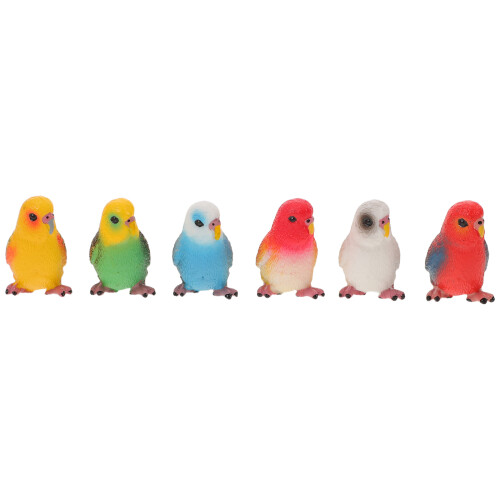 24Pièces Jouets Perroquets Plastique Multicolores Décor Enfants 2