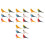 24Pièces Jouets Perroquets Plastique Multicolores Décor Enfants 6